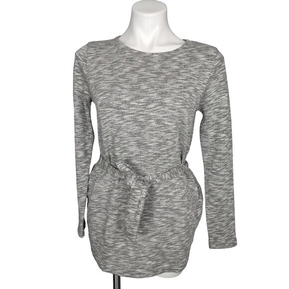 J Crew Mercantile Marled Heather Belted Sweatshirt Size XS - Picture 3 of 13